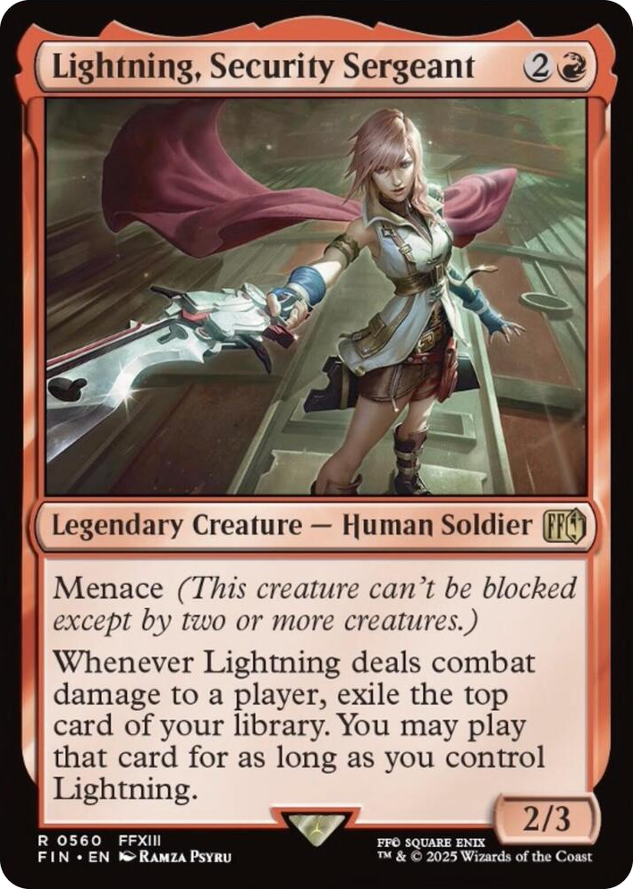 0560 Lightning, Security Sergeant R FINAL FANTASY