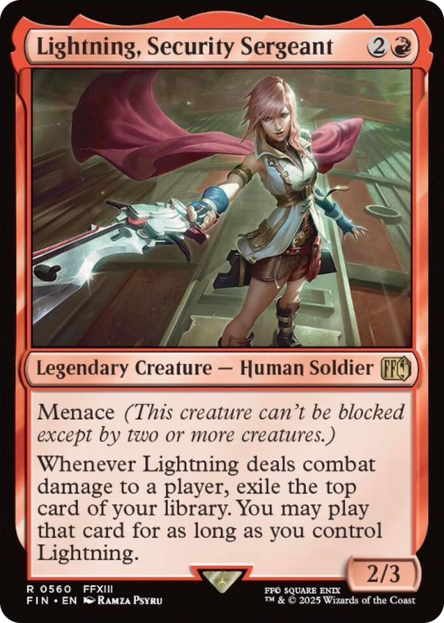 0560 Lightning, Security Sergeant R FINAL FANTASY