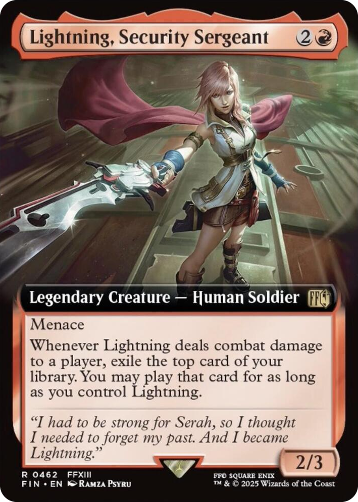 0462 Lightning, Security Sergeant (Extended Art) R FINAL FANTASY