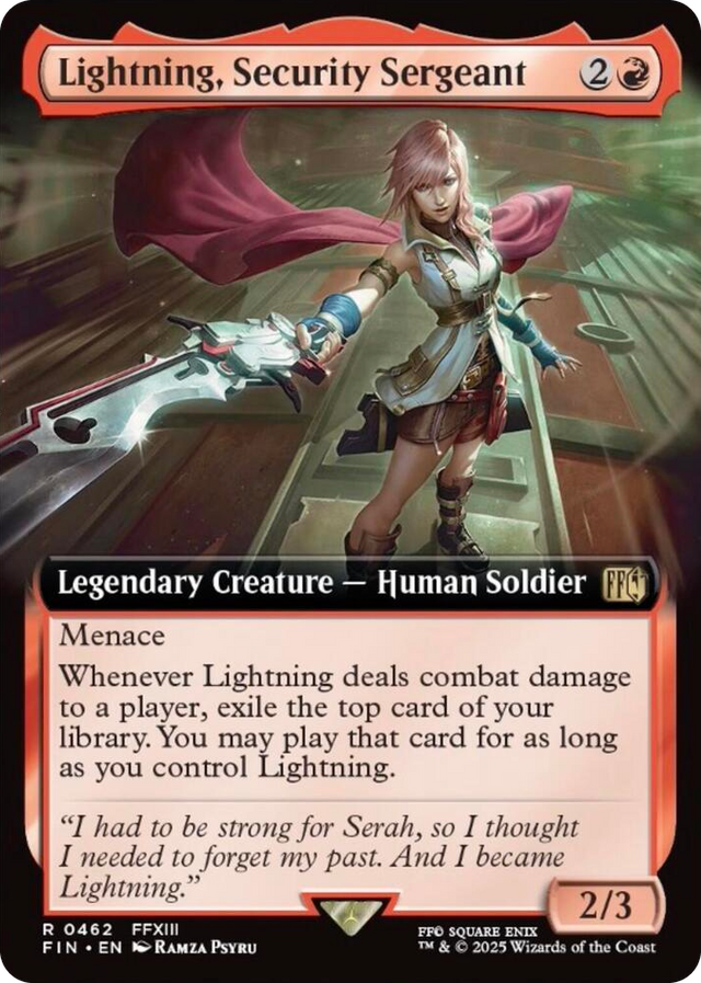 0462 Lightning, Security Sergeant (Extended Art) R FINAL FANTASY