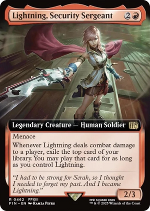 0462 Lightning, Security Sergeant (Extended Art) R FINAL FANTASY