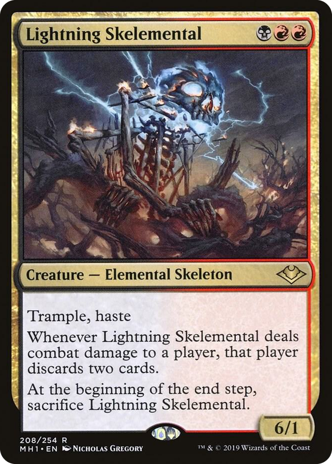 0208 Lightning Skelemental R Modern Horizons