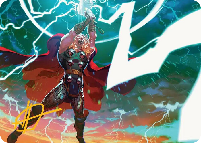 Lightning Strike Art Card (Gold-Stamped Signature) #11 S - Art Series: Marvel Super Heroes Pokemon card
