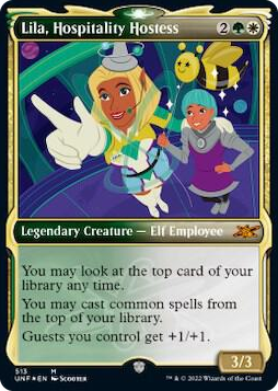 0513 Lila, Hospitality Hostess (Showcase) (Galaxy Foil) M Unfinity