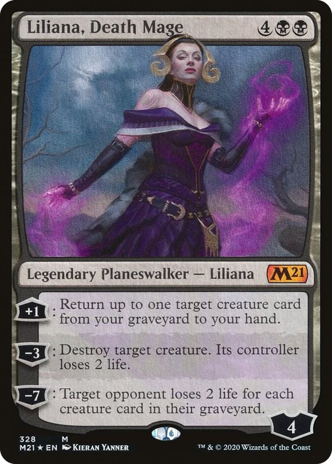 0328 Liliana, Death Mage M Core Set 2021