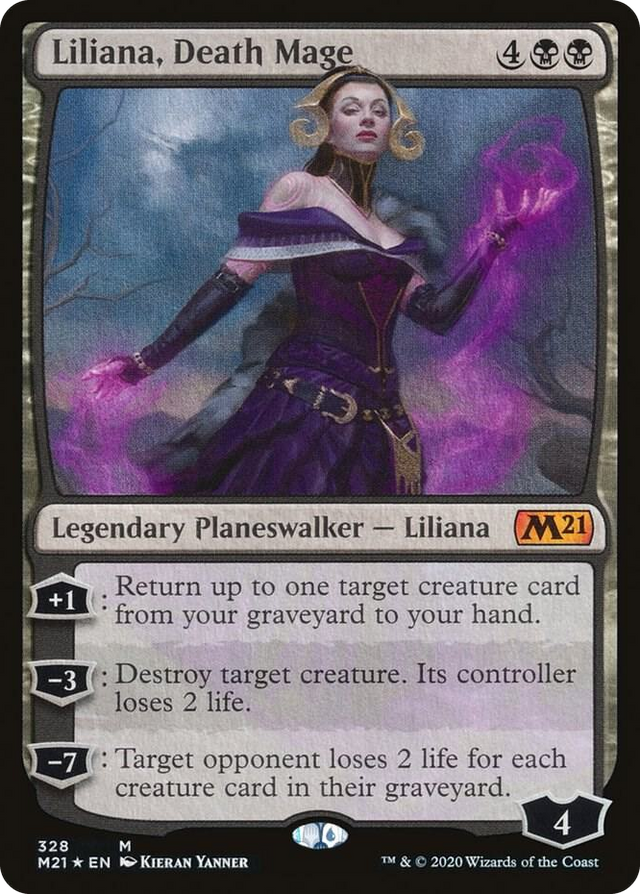 0328 Liliana, Death Mage M Core Set 2021
