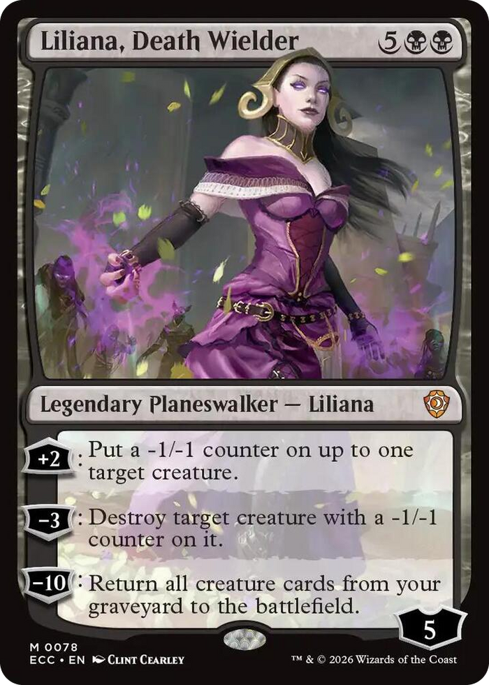 Liliana, Death Wielder #78 M - Commander: Lorwyn Eclipsed Pokemon card