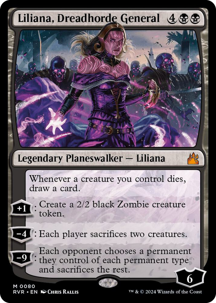 Liliana, Dreadhorde General #80 M - Ravnica Remastered Pokemon card