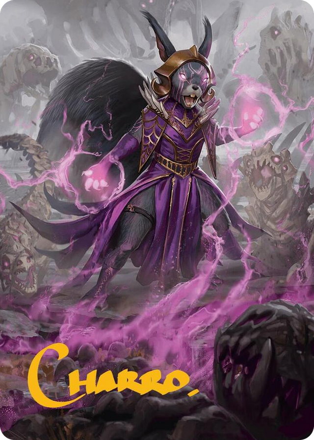 0051 Liliana of the Dark Realms Art Card (Gold-Stamped Signature) S Art Series: Bloomburrow