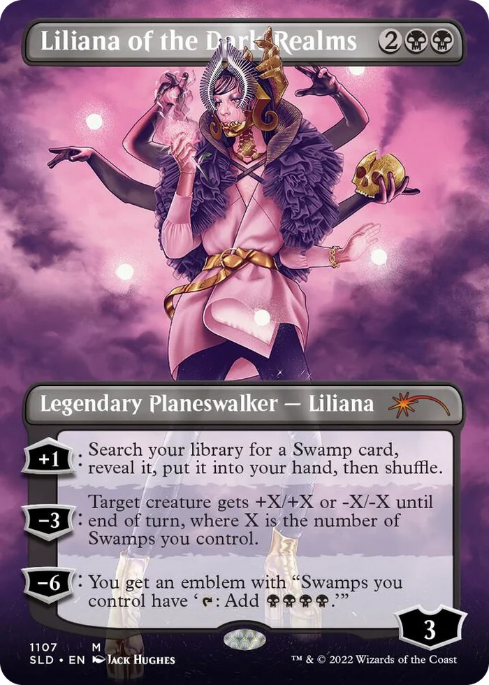 1107 Liliana of the Dark Realms (Borderless) M Secret Lair Drop Series