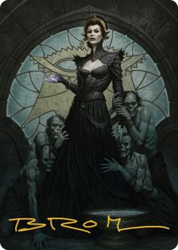 0024 Liliana of the Veil Art Card (Gold-Stamped Signature) S Art Series: Dominaria United