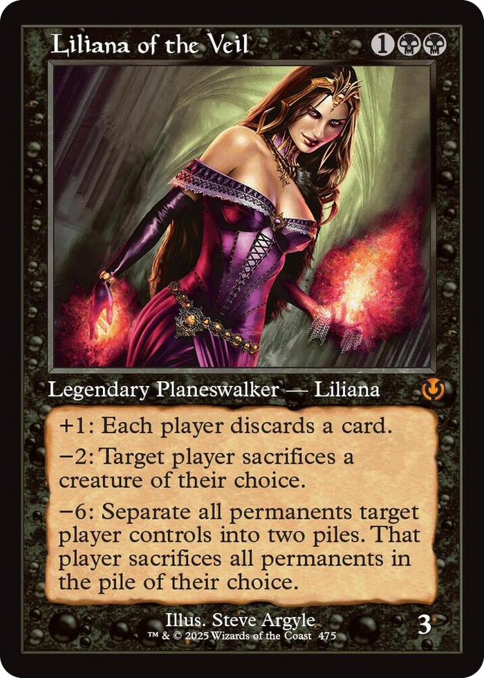 Liliana of the Veil (Retro Frame) #475 M - Innistrad Remastered Pokemon card