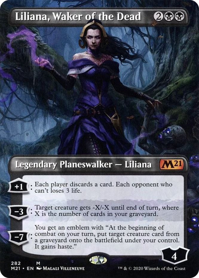 0282 Liliana, Waker of the Dead (Borderless) M Core Set 2021