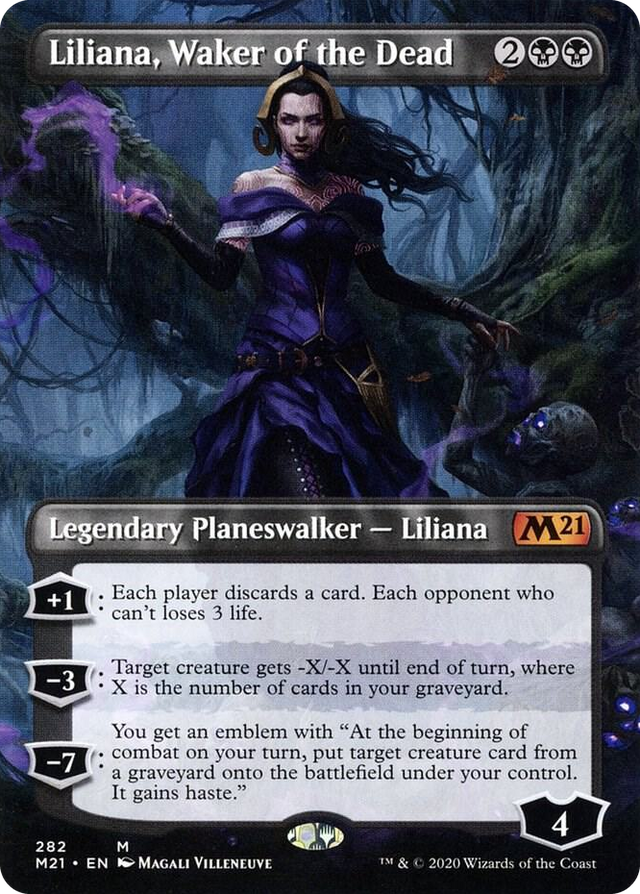 0282 Liliana, Waker of the Dead (Borderless) M Core Set 2021