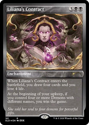 0161 Liliana's Contract (161) (Foil Etched) R Secret Lair Drop Series