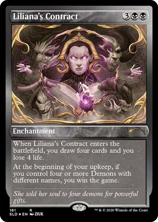 0161 Liliana's Contract (161) (Foil Etched) R Secret Lair Drop Series