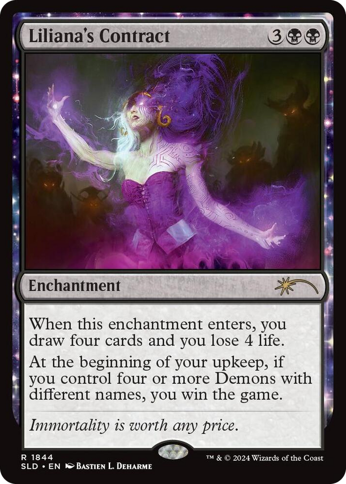 Liliana's Contract (1844) #1844 R - Secret Lair Drop Series Pokemon card