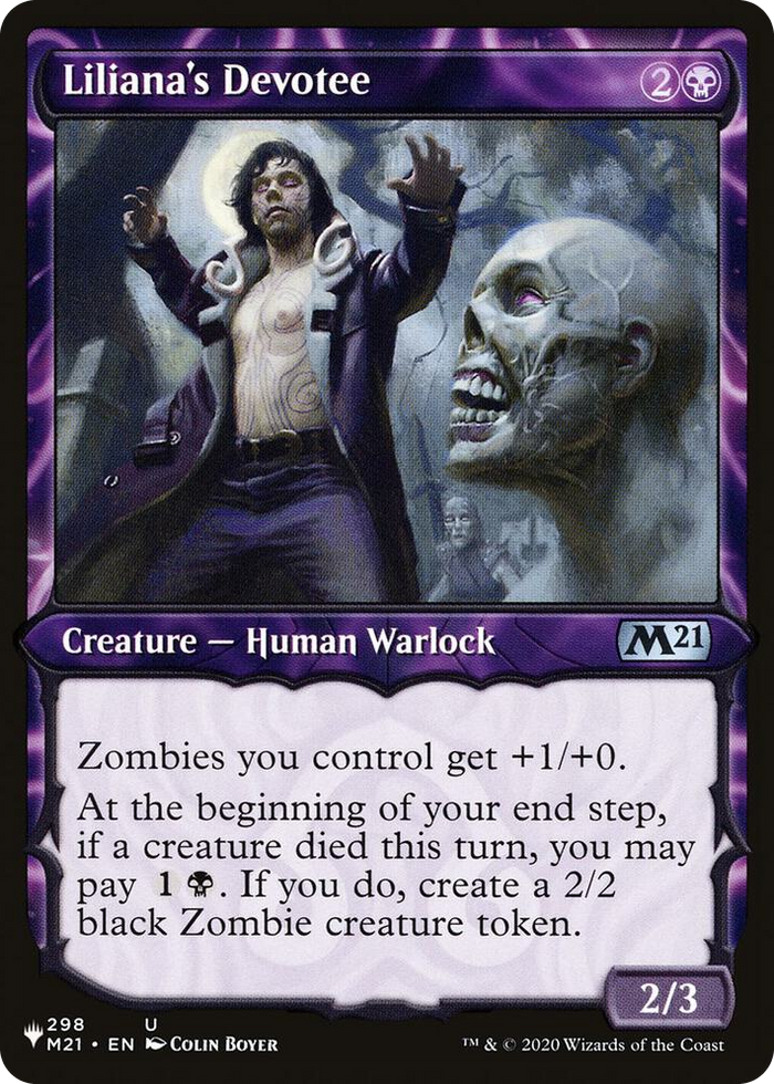 Liliana's Devotee (Showcase) #298 U - The List Reprints Pokemon card