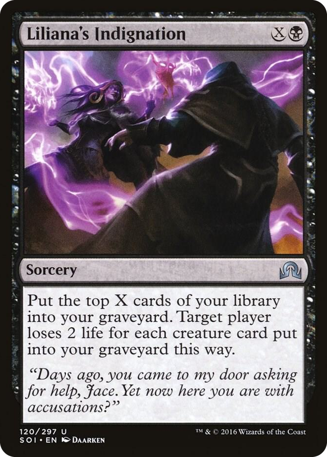 Liliana's Indignation #120 U - Shadows over Innistrad Pokemon card