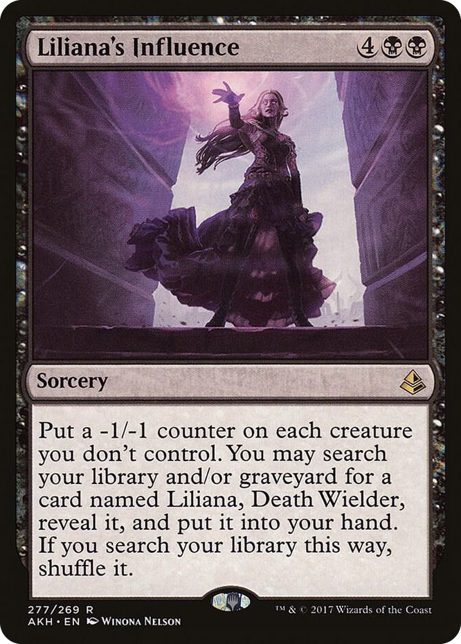 Liliana's Influence #277 R - Amonkhet Pokemon card