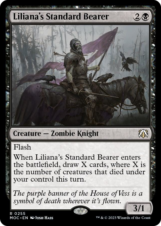 Liliana's Standard Bearer #255 R - Commander: March of the Machine Pokemon card