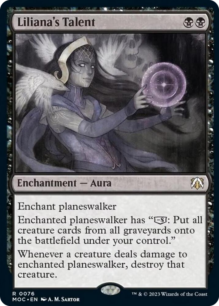 Liliana's Talent #76 R - Commander: March of the Machine Pokemon card