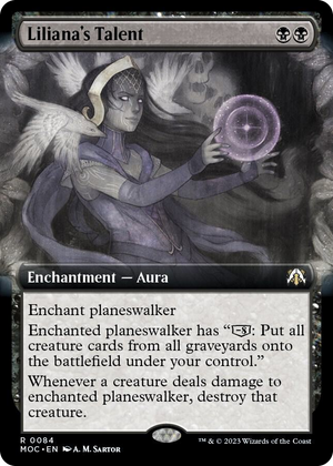 0084 Liliana's Talent (Extended Art) R Commander: March of the Machine