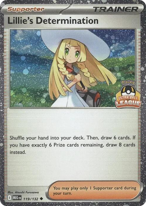 0119 Lillie's Determination - 119/132 (Ultra Ball League) Uncommon League & Championship Cards