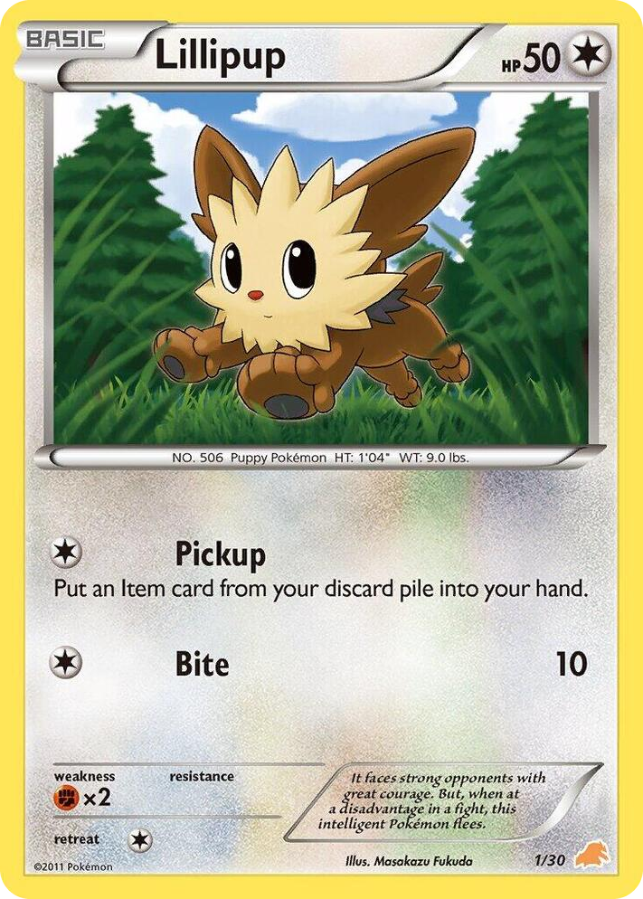 0001 Lillipup (#1) Common BW Trainer Kit: Excadrill & Zoroark