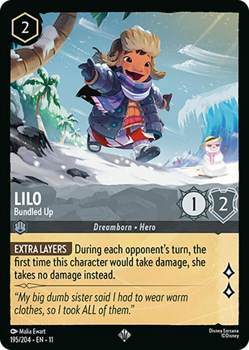0195 Lilo - Bundled Up Super Rare Winterspell