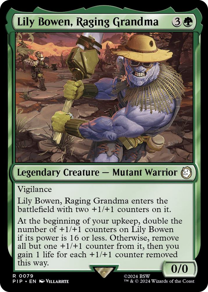 Lily Bowen, Raging Grandma #79 R - Universes Beyond: Fallout Pokemon card