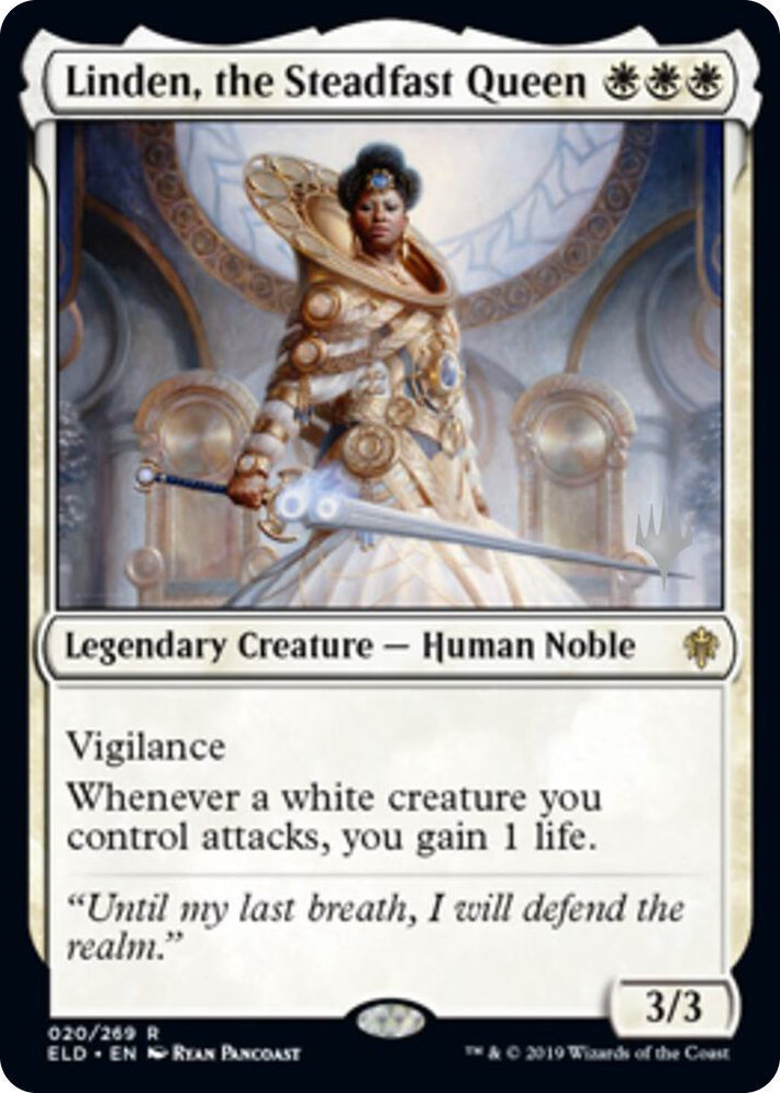 0020 Linden, the Steadfast Queen R Promo Pack: Throne of Eldraine