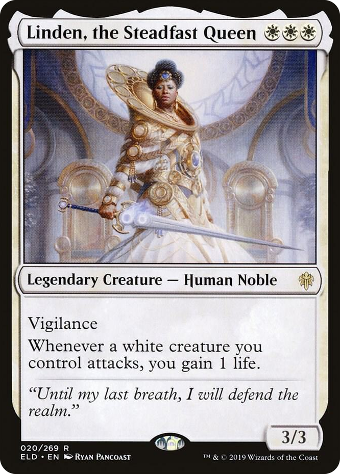 0020 Linden, the Steadfast Queen R Throne of Eldraine