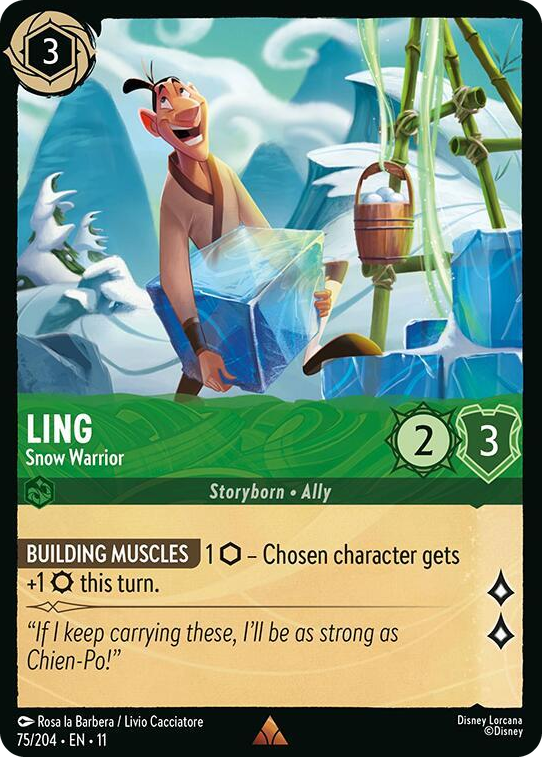 0075 Ling - Snow Warrior Rare Winterspell