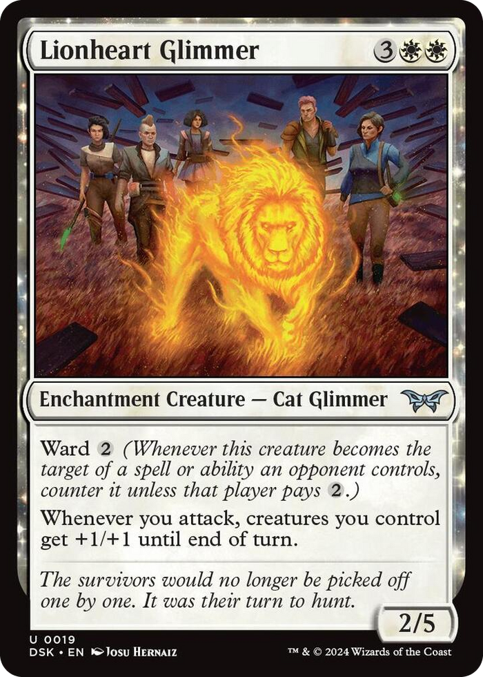Lionheart Glimmer #19 U - Duskmourn: House of Horror Pokemon card