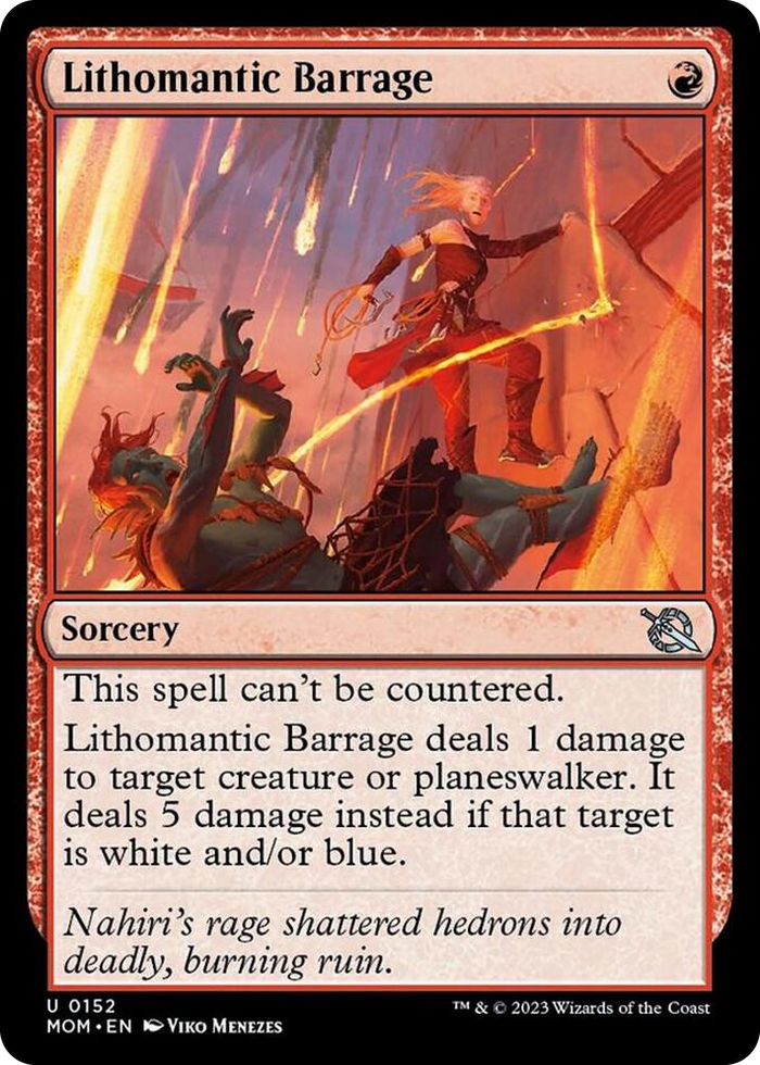 Lithomantic Barrage #152 U - March of the Machine Pokemon card