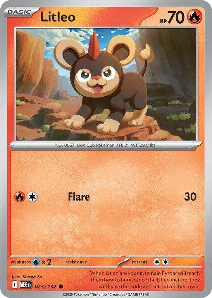 0023 Litleo Common Mega Evolution