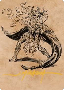 0055 Livaan, Cultist of Tiamat Art Card (Gold-Stamped Signature) S Art Series: Commander Legends: Battle for Baldur's Gate