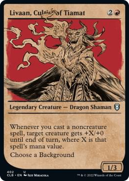 Livaan, Cultist of Tiamat (Showcase) #402 U - Commander Legends: Battle for Baldur's Gate Pokemon card