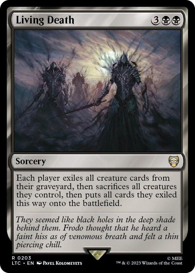Living Death #203 R - Commander: The Lord of the Rings: Tales of Middle-earth Pokemon card