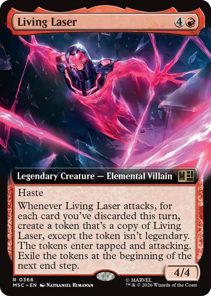Living Laser (Extended Art) #366 R - Commander: Marvel Super Heroes Pokemon card
