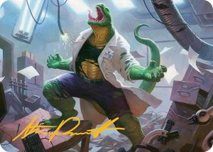 0018 Lizard, Connors's Curse Art Card (Gold-Stamped Signature) S Art Series: Marvel's Spider-Man