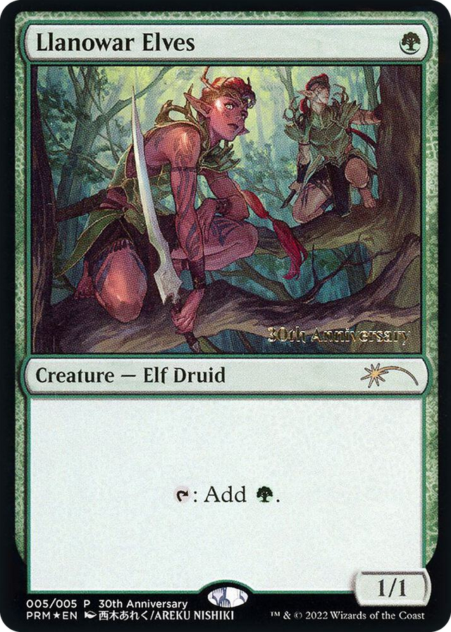 0005 Llanowar Elves P 30th Anniversary Promos