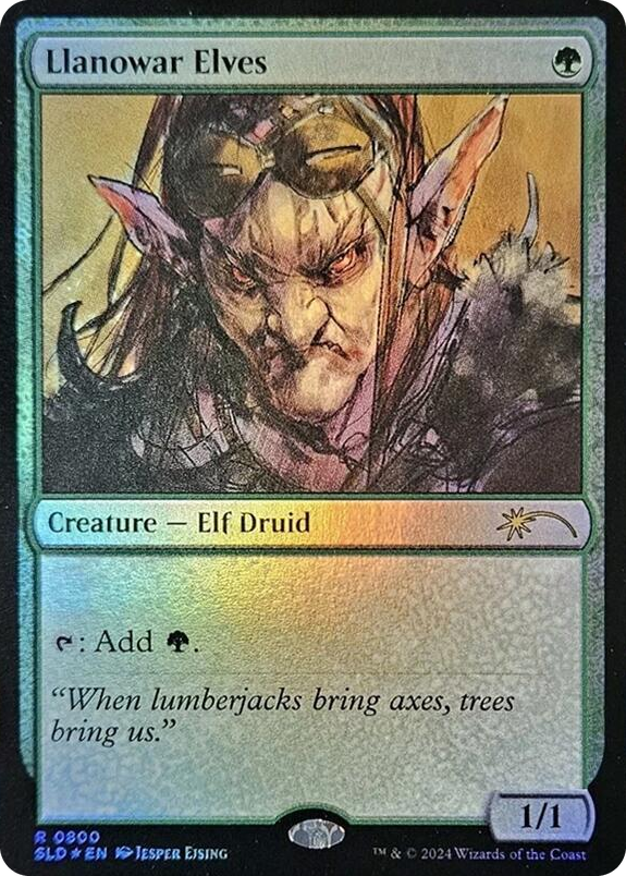 0800 Llanowar Elves (0800) (Rainbow Foil) R Secret Lair Drop Series
