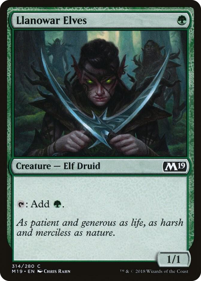 0314 Llanowar Elves C Core Set 2019