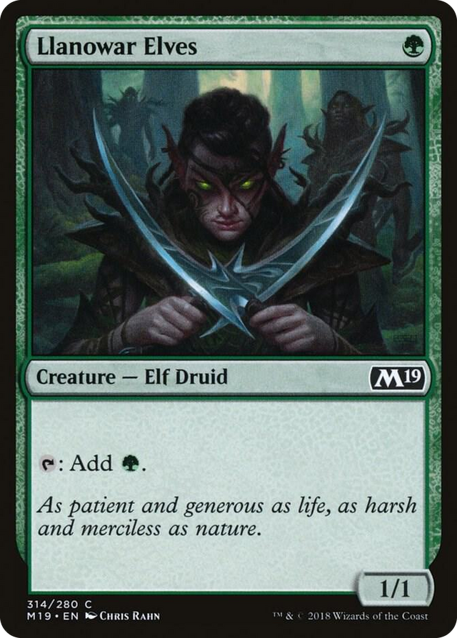 0314 Llanowar Elves C Core Set 2019