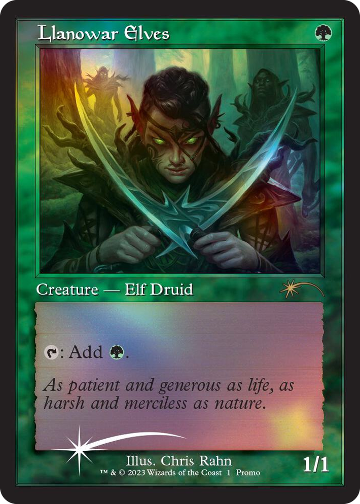0001 Llanowar Elves (Retro Frame) P Media Promos