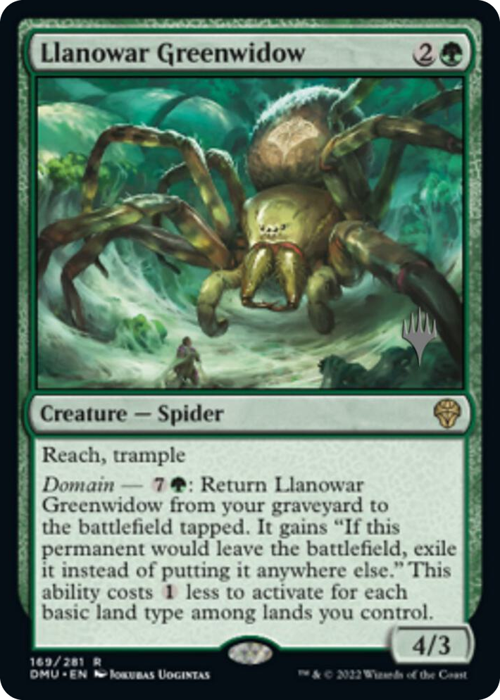 0169 Llanowar Greenwidow R Promo Pack: Dominaria United