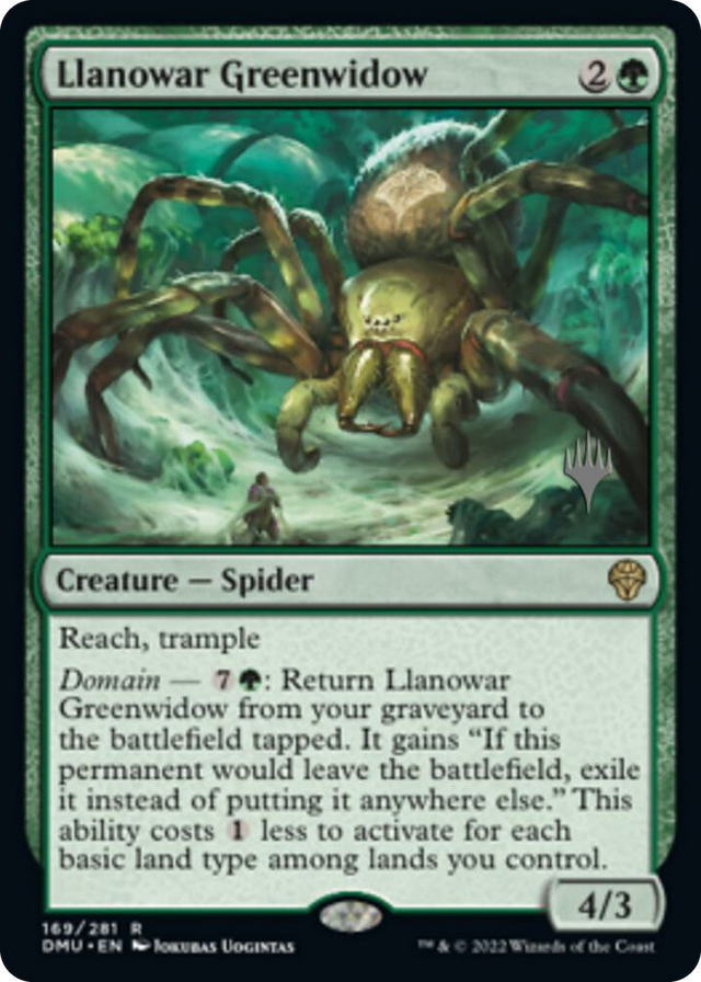 0169 Llanowar Greenwidow R Promo Pack: Dominaria United