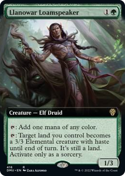 0416 Llanowar Loamspeaker (Extended Art) R Dominaria United